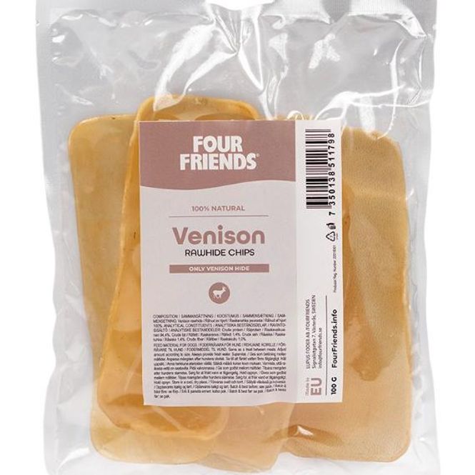 Hovedbilde Four Friends Venison Rawhide Chips