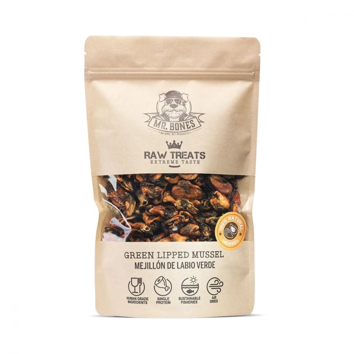 Mr. Bones Raw Treats Green Lipped Mussel - grønnleppemusling