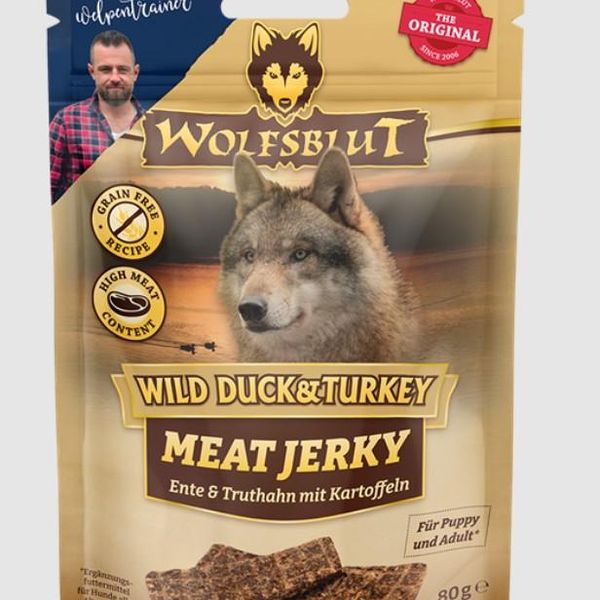 Hovedbilde WOLFSBLUT Wild Duck & Turkey Meat Jerky