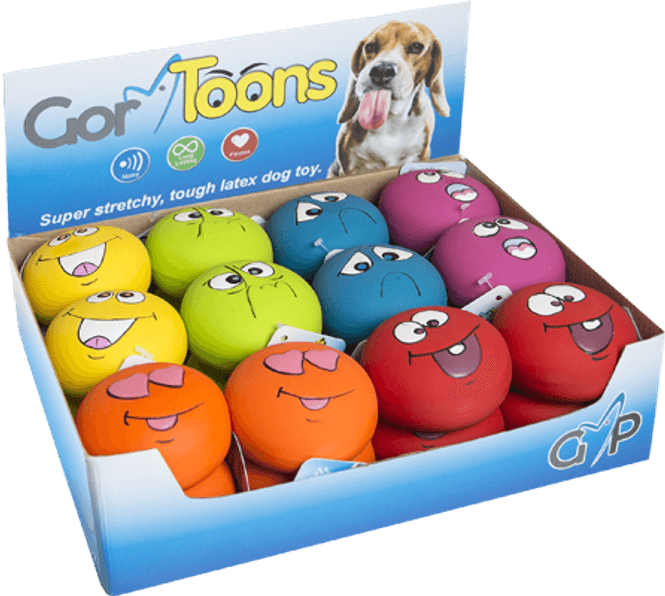 Hovedbilde Gor Toons Funny Faces gummiball med pip