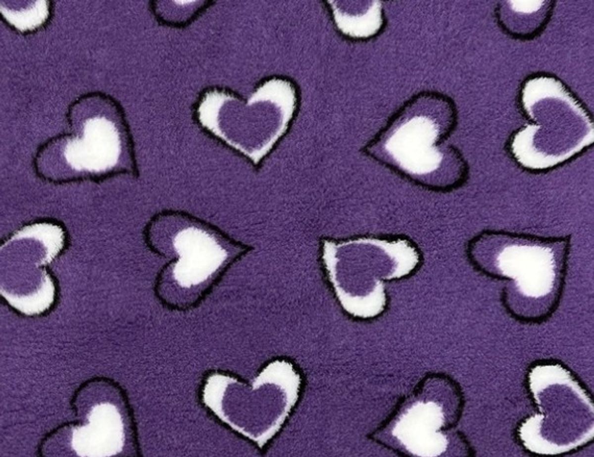 Vetbed til hund med motiv av hjerte 100 x 150 cm 